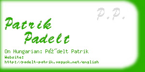 patrik padelt business card